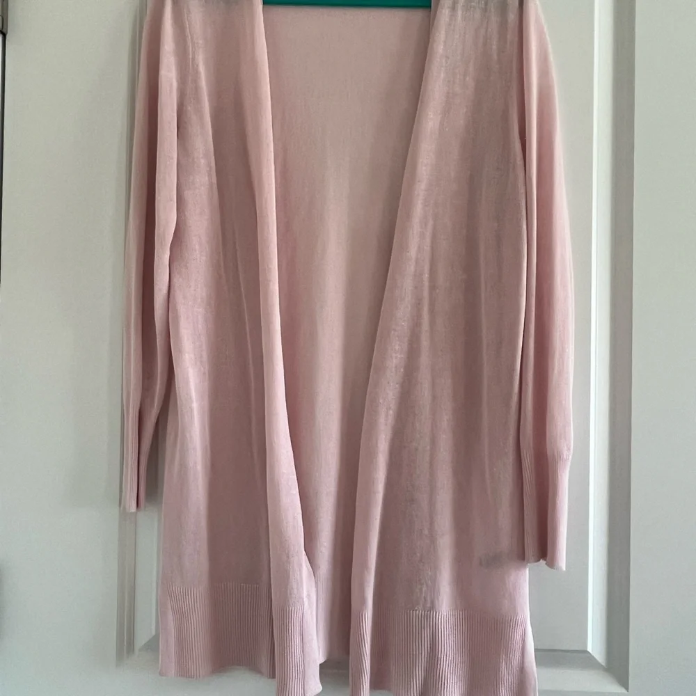 Halogen Linen Blend Open Long Cardigan Women’s Size Large - Picture 12 of 12